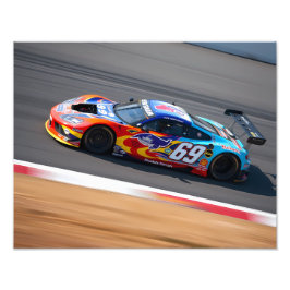 Rennwagen Nr. 69 in schönen Farben Fotodruck
