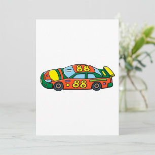 Rennwagen Nummer 88 Einladung