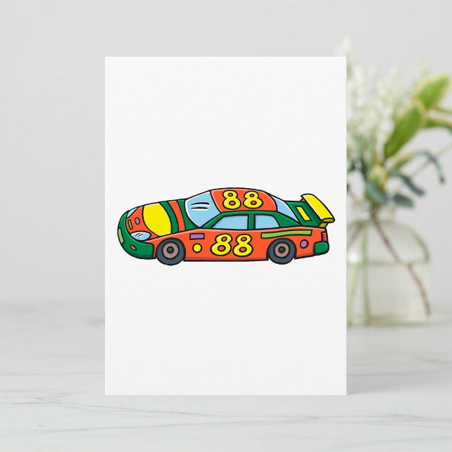 Rennwagen Nummer 88 Einladung (Von Creator hochgeladen)
