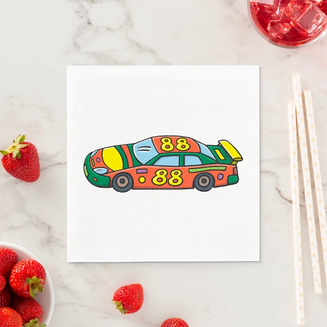 Rennwagen Nummer 88 Serviette (Von Creator hochgeladen)