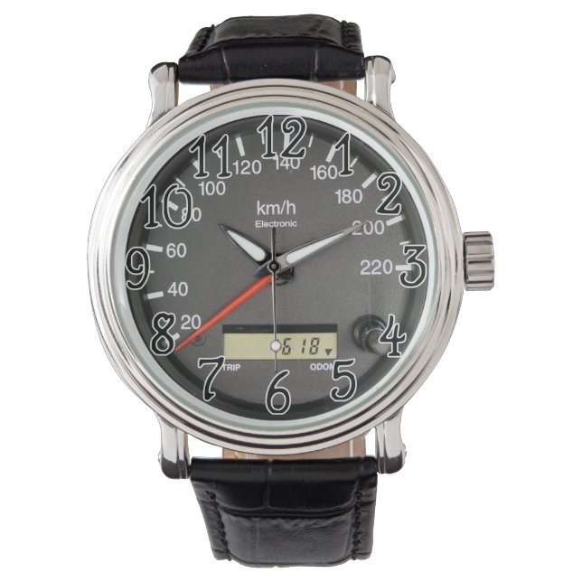 Rennwagen Odometer Watch Armbanduhr (Vorderseite)
