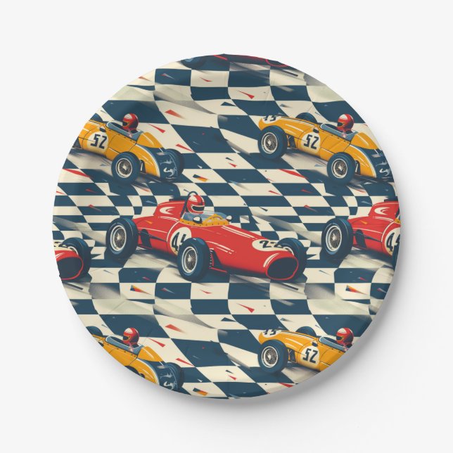 Rennwagen-Papierteller Geburtstagsfeier Pappteller (Vorderseite)