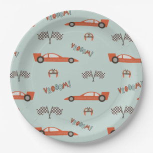 Rennwagen-Party-Papierteller   Vintage-Rennwagen Pappteller