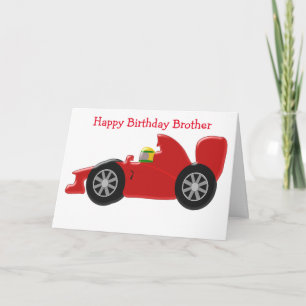 Rennwagen Personalisierter Bruder Geburtstag Karte