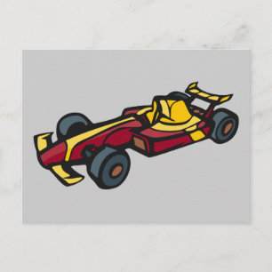 Rennwagen Postkarte