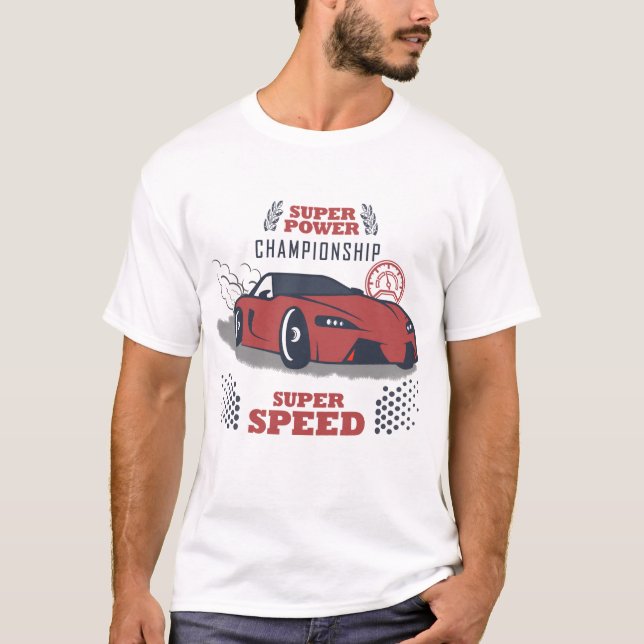 Rennwagen rot T-Shirt (Vorderseite)