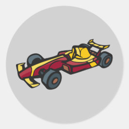 Rennwagen Runder Aufkleber