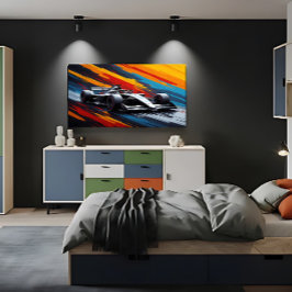 Rennwagen Speedy für Motorsport Leinwanddruck