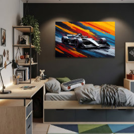 Rennwagen Speedy für Motorsport Poster