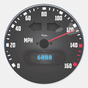Rennwagen-Tachometer Runder Aufkleber