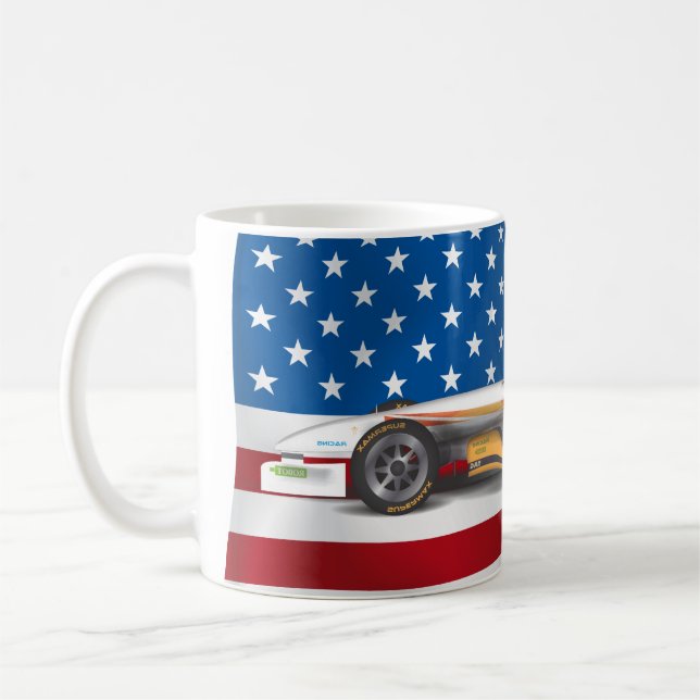 Rennwagen USA Kaffeetasse (Links)