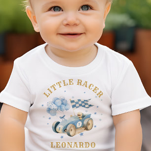 Rennwagen-Wasserfarbe Kleiner Rennfahrer Junge Baby T-shirt