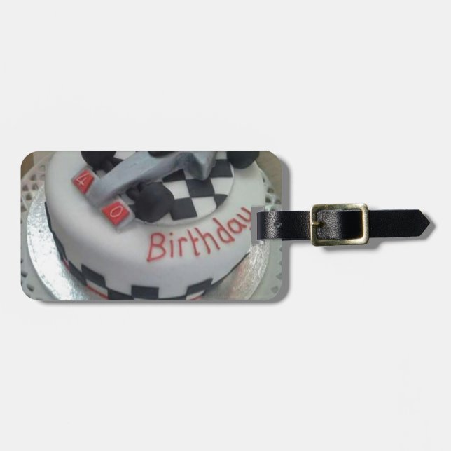 Rennwagen zum Geburtstag Gepäckanhänger (Vorderseite horizontal)