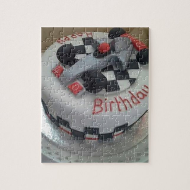 Rennwagen zum Geburtstag Puzzle (Vertikal)