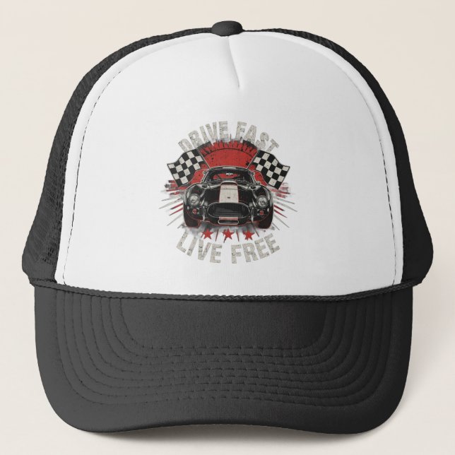Rennwagenhut - Sporty & Trendy Cap für Liebe Truckerkappe (Vorderseite)