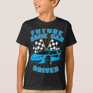 Rennwagenjungs, die den Rennwagenfahrer in Zukunft T-Shirt