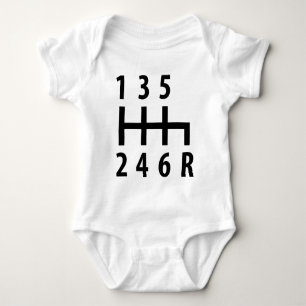 Rennwagenschwarzes mit 6 Schalthebeln Baby Strampler