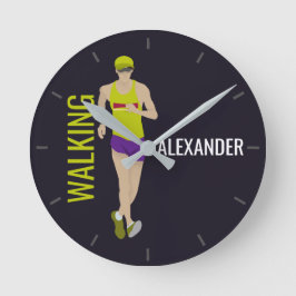 Rennwanderung Runde Wanduhr