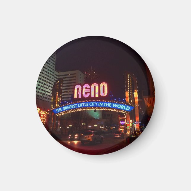 Reno Arch Sign #1 Round Magnet (Vorne)