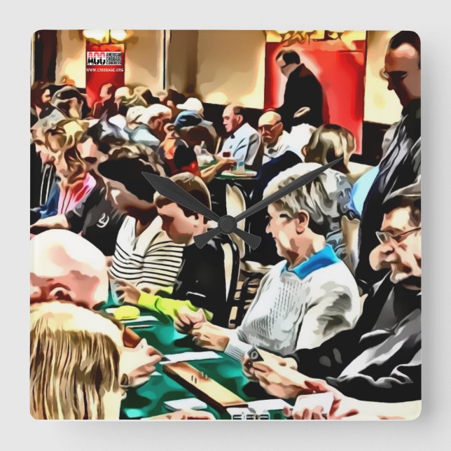 RENO CRIBBAGE CLOCK QUADRATISCHE WANDUHR (Vorderseite)