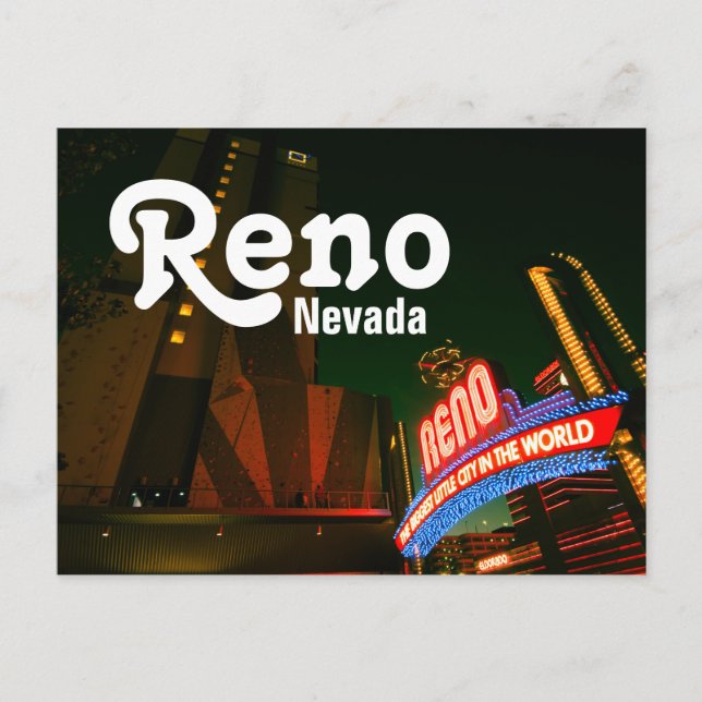 Reno Downtown Postcard - Whitney Peak Postkarte (Vorderseite)