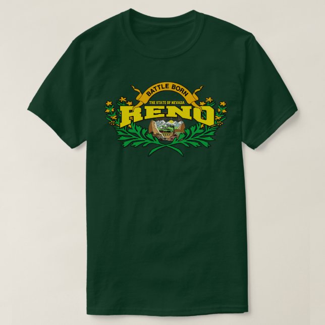 Reno Geschenk Staat von Nevada T-Shirt (Design vorne)