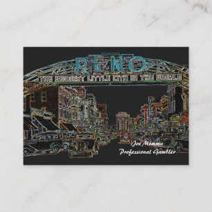 Reno Nevada Beruflich Gambler oder irgendein Beruf Telefonnummerkarte