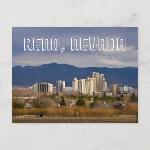 Reno Nevada Downtown Skyline Postcard Postkarte