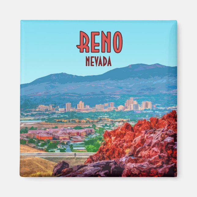 Reno Nevada Downtown Vintag Magnet (Vorne)
