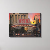 Reno, Nevada, Impressionismus Art Canvas Print