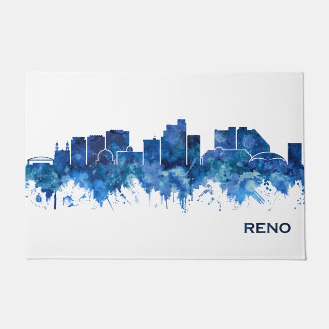 Reno Nevada Skyline Blue Fußmatte (Vorderseite)