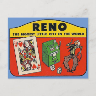 Reno Nevada Vintage Reise - Postkarte