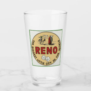 Reno Nevada - Vintage Travel Glass Glas