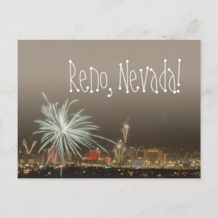 Reno New Year's Fireworks-Postkarte Feiertagspostkarte