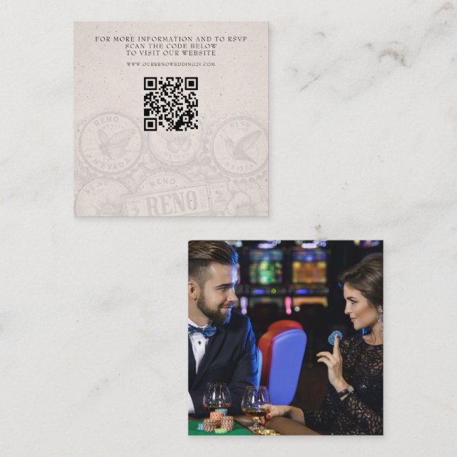 Reno Passport Wedding QR Begleitkarte (Vorne/Hinten)