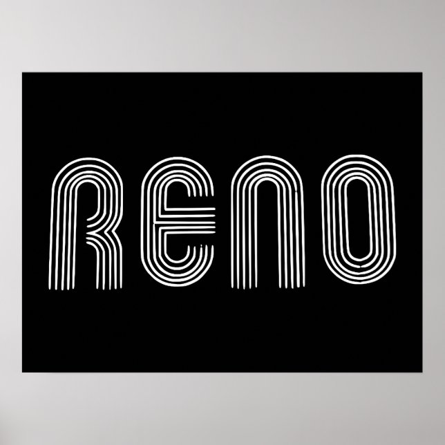 Reno Sign White Poster (Vorne)