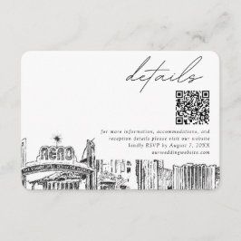 Reno Skyline Small Wedding Details QR Code UAWG Begleitkarte