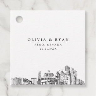 Reno Skyline Wedding Geschenkanhänger