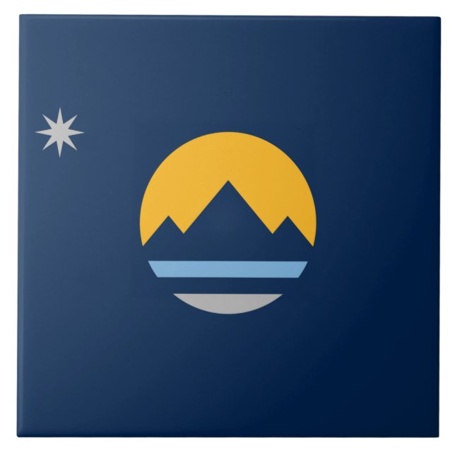 Reno-Stadtflagge Fliese (Vorderseite)