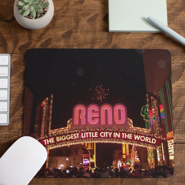 Reno Torbogen Foto Mousepad (Vintage Downtown Reno)