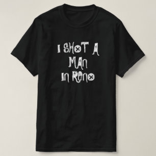 Reno Tribut an den Mann im BLACK Spoof T - Shirt