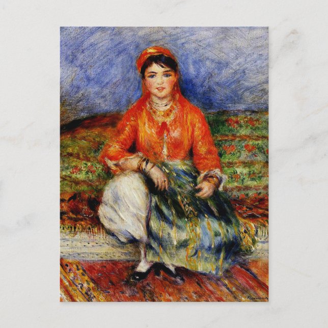 Renoir - Algerisches Mädchen Postkarte (Vorderseite)