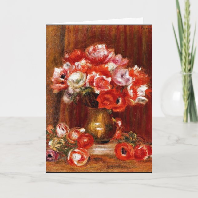 Renoir - Anemones, 1909 Karte (Vorderseite)