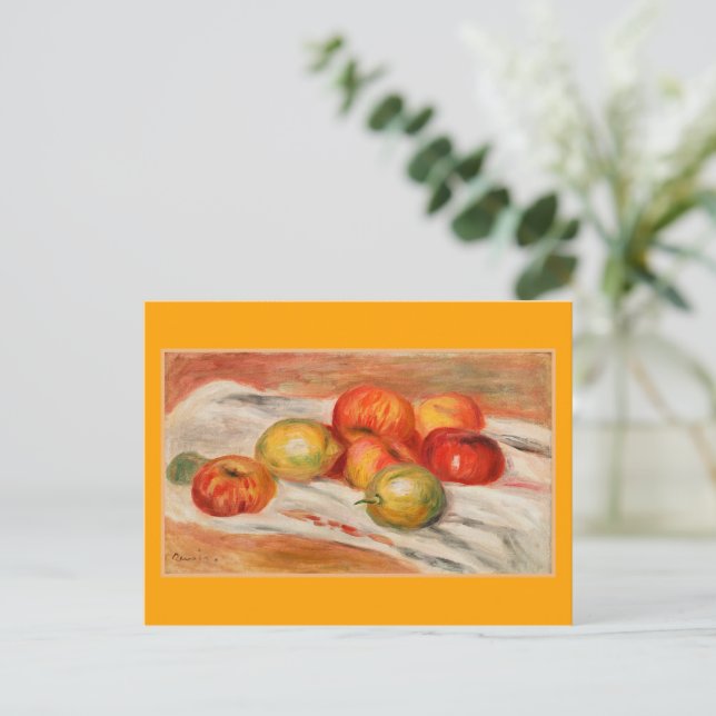 Renoir - Äpfel, Orange und Zitronen Postkarte (Stehend Vorderseite)