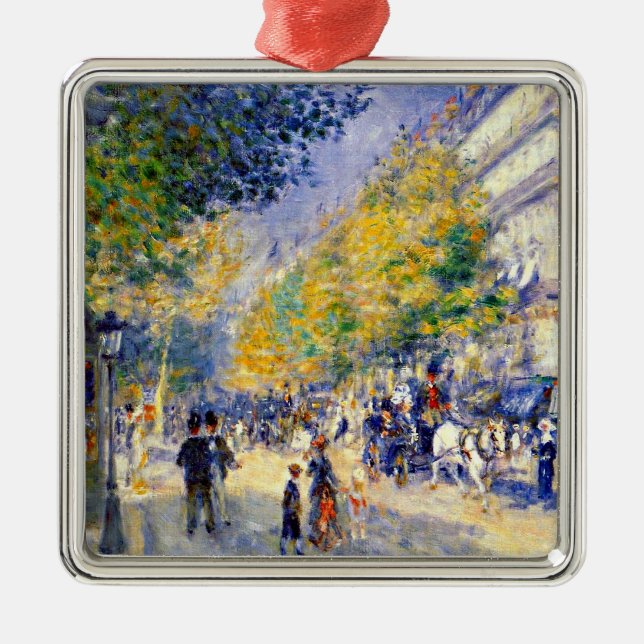 Renoir Art: Das Gemälde der Großen Boulevards Ornament Aus Metall (Vorne)