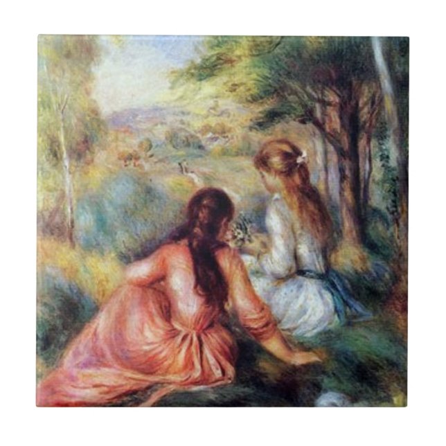 Renoir: Auf der Wiese Fliese (Vorderseite)
