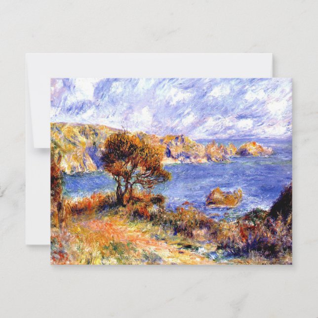 Renoir - Blick auf Guernsey, berühmtes Gemälde Karte (Vorderseite)