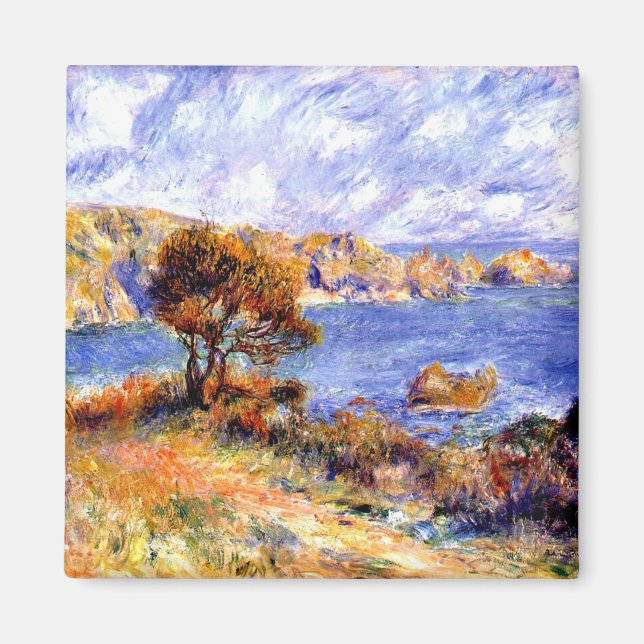 Renoir - Blick auf Guernsey, berühmtes Gemälde Magnet (Vorne)
