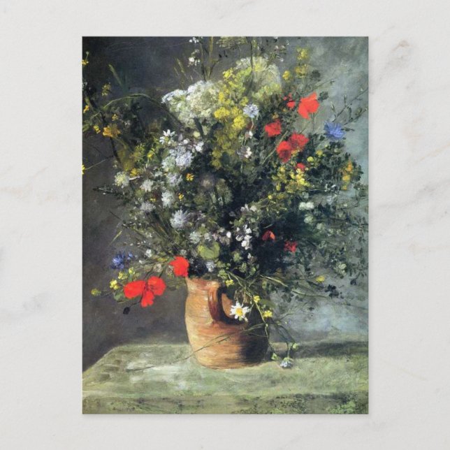 Renoir, Blume in einer Vase-Postkarte Postkarte (Vorderseite)