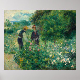 Renoir, Blumen auswählend Poster